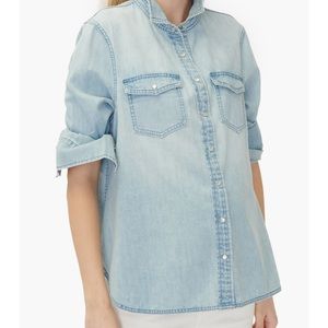 Hatch Maternity button up denim top XS